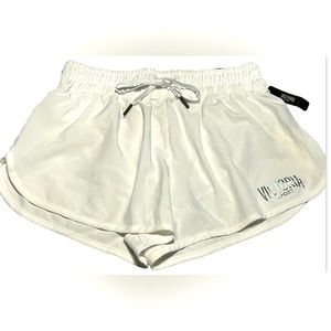 NEW Victoria Sport White XS XP Lined Shorts Elastic Waist Running Drawstring NWT